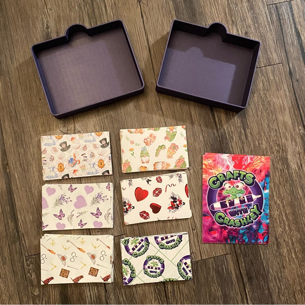 Crafts With Crashley Bulk Diamond Art Release Paper Lot + 3D Printed Box Set